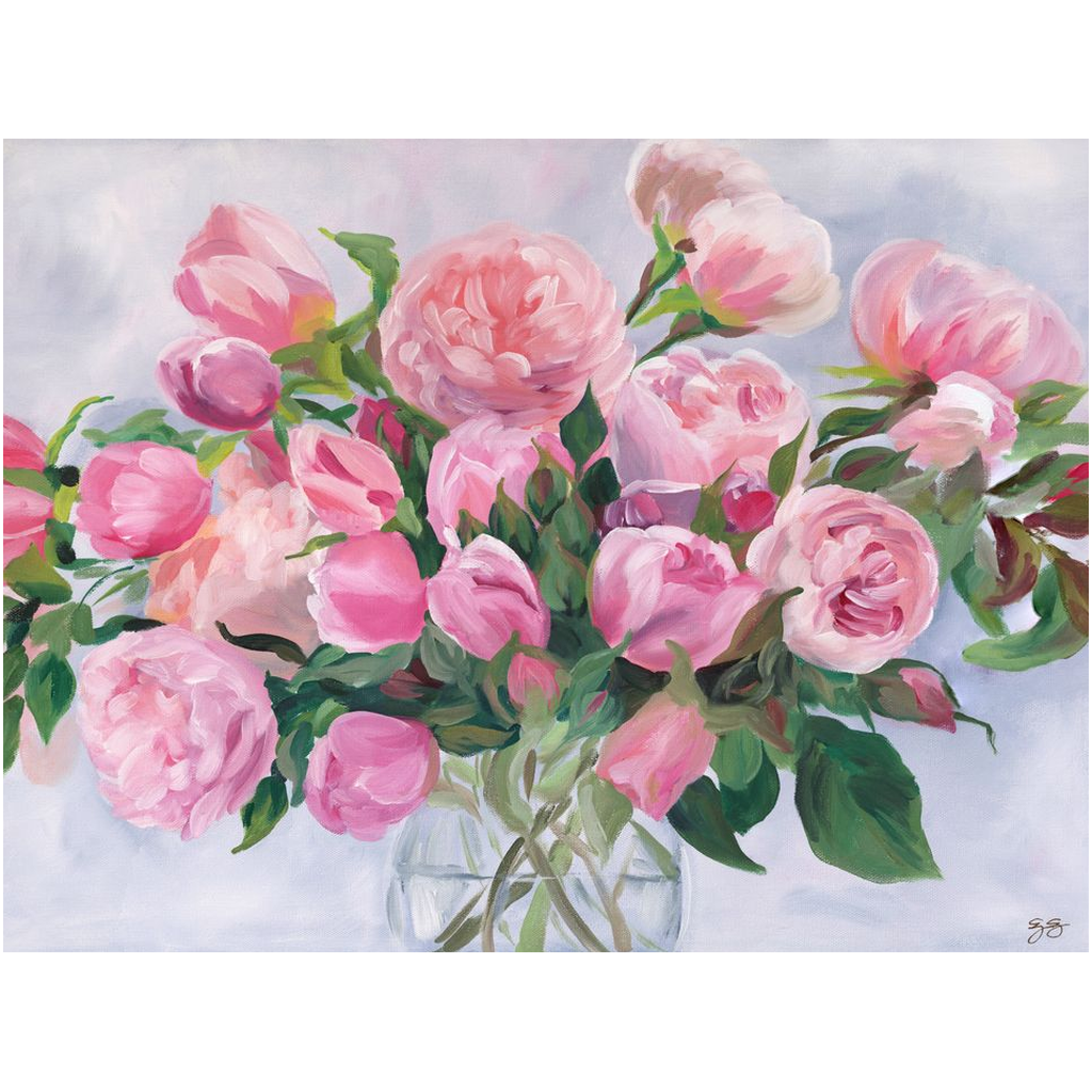 Garden Rose, a fine art print on canvas