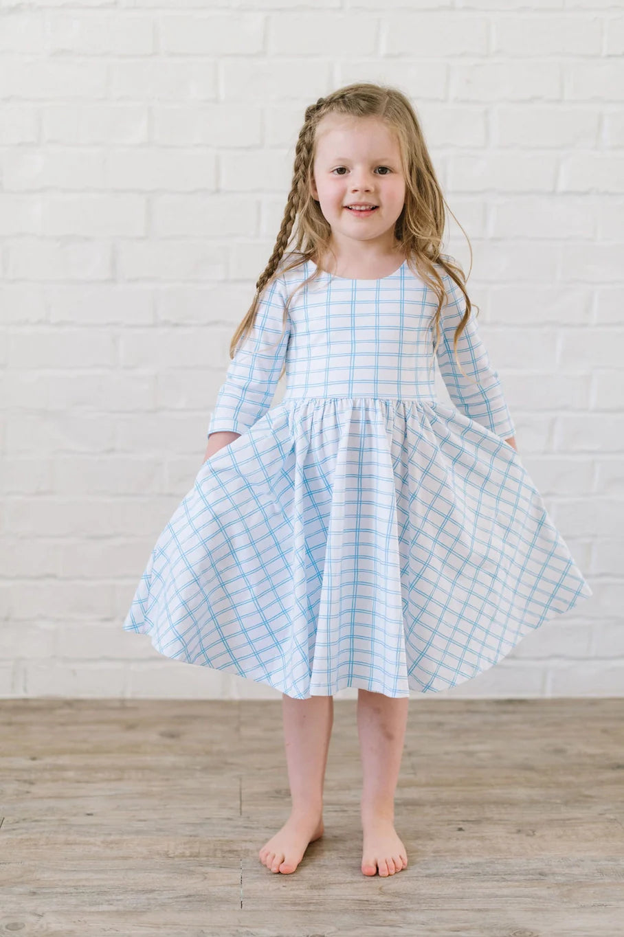 Emile Dress in Blue Picnic 