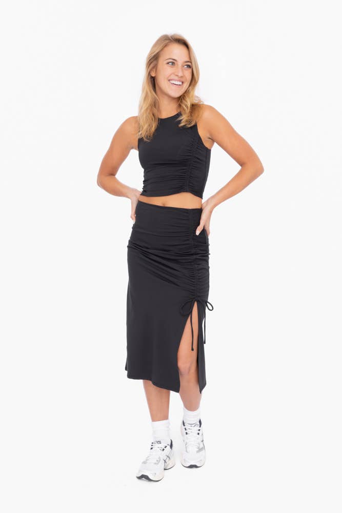 Mono B - Venice Asymmetric Cinch Crop Top