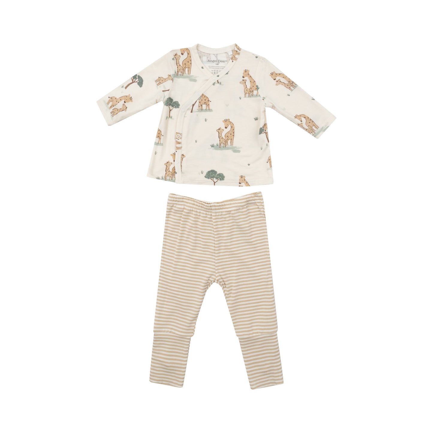 Tmh Set With Roll Over Cuff Pant - Giraffe Families