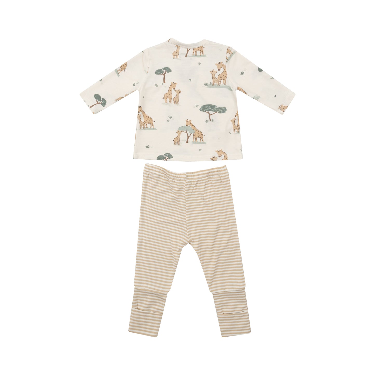 Tmh Set With Roll Over Cuff Pant - Giraffe Families