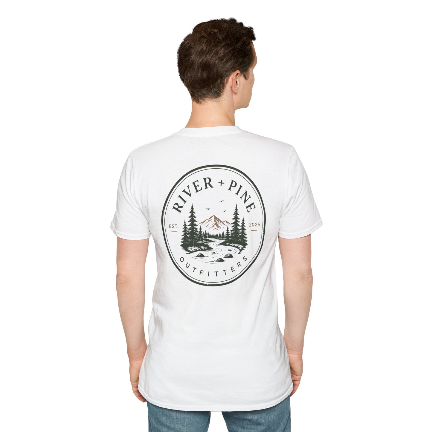 River + Pine Outfitters Graphic T-Shirt — Mountain & River Logo Tee