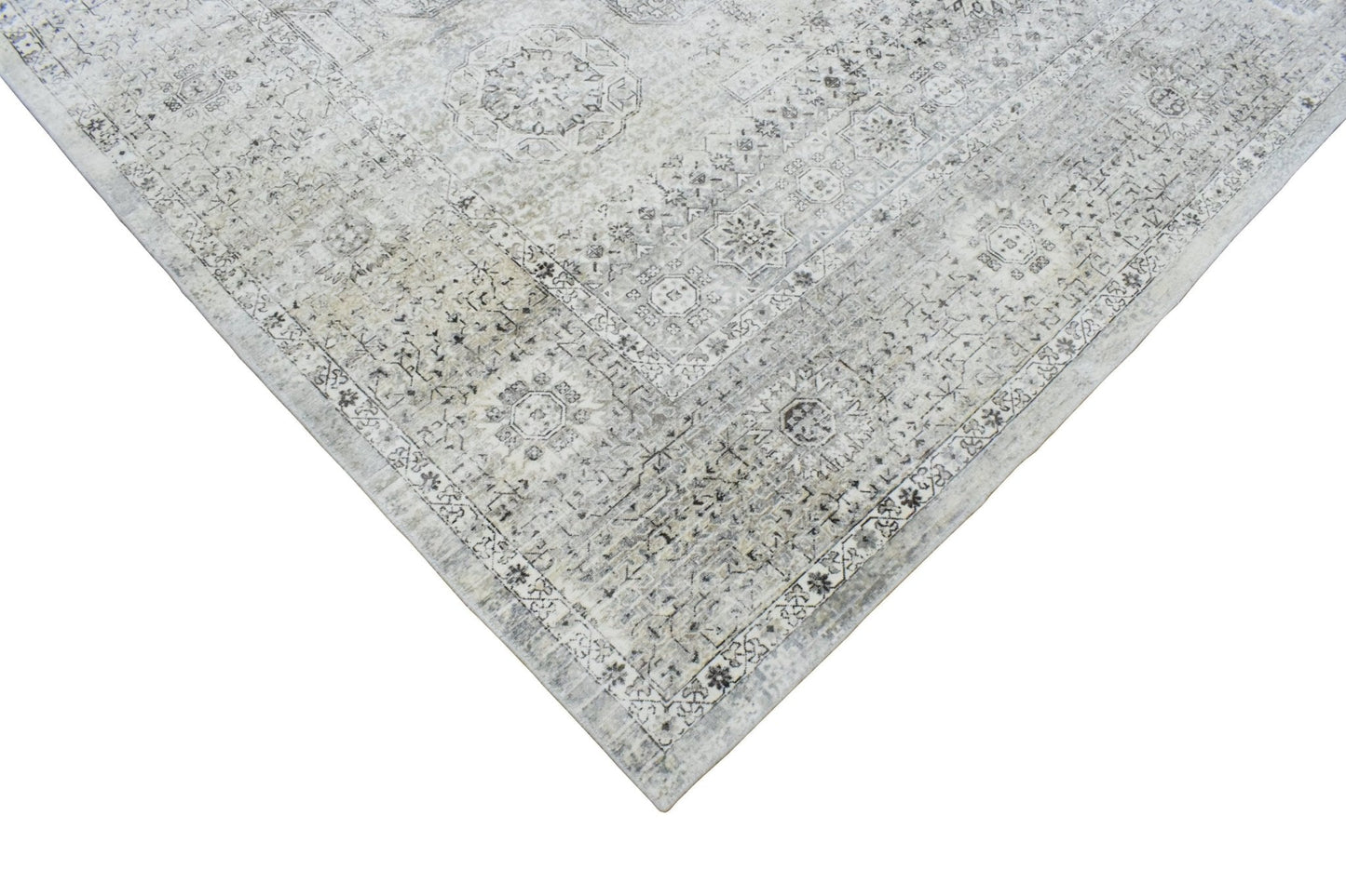 7.8x9.8 Rug, Abstract Blue and Gray Rug made with Viscose Art Silk, Living, Dinning and Bedroom Rug | TRD0091AR7898