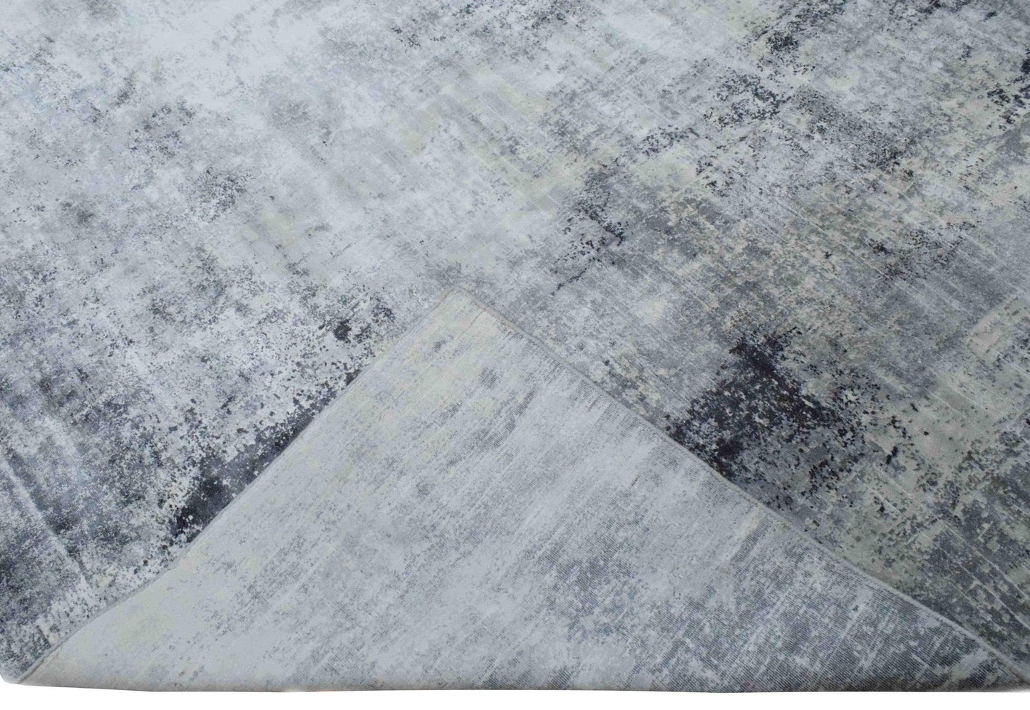 7.8x9.8 Rug, Abstract Blue and Gray Rug made with Viscose Art Silk, Living, Dinning and Bedroom Rug | TRD0092AR7898