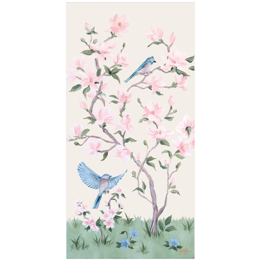 May, an ivory chinoiserie fine art print on paper