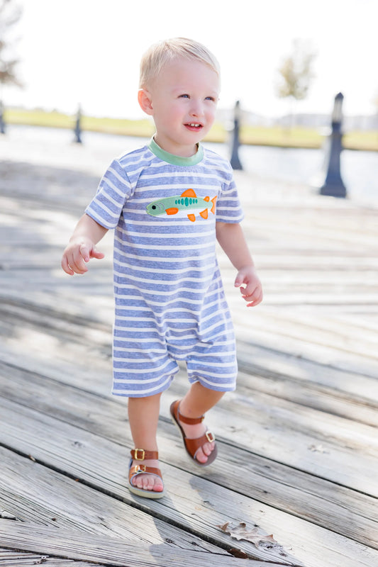 Jellybean Gone Fishing Boy's Romper