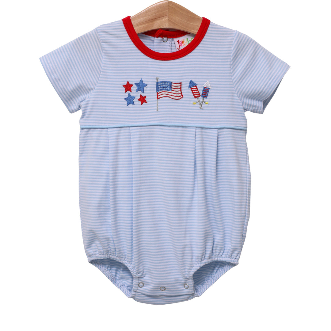 Jelly Bean Patriotic Embroidery Bubble