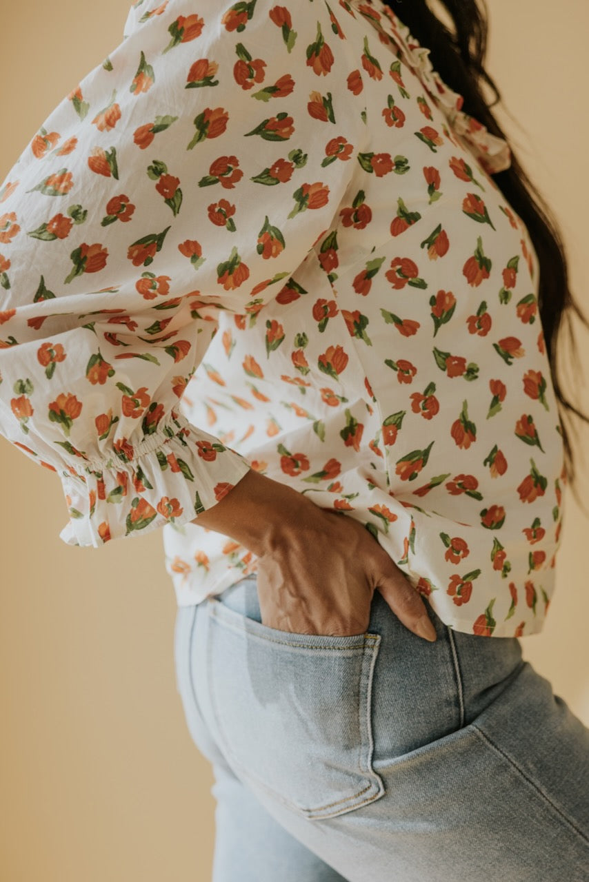 SALT Poplar Estates Ruffled Blouse