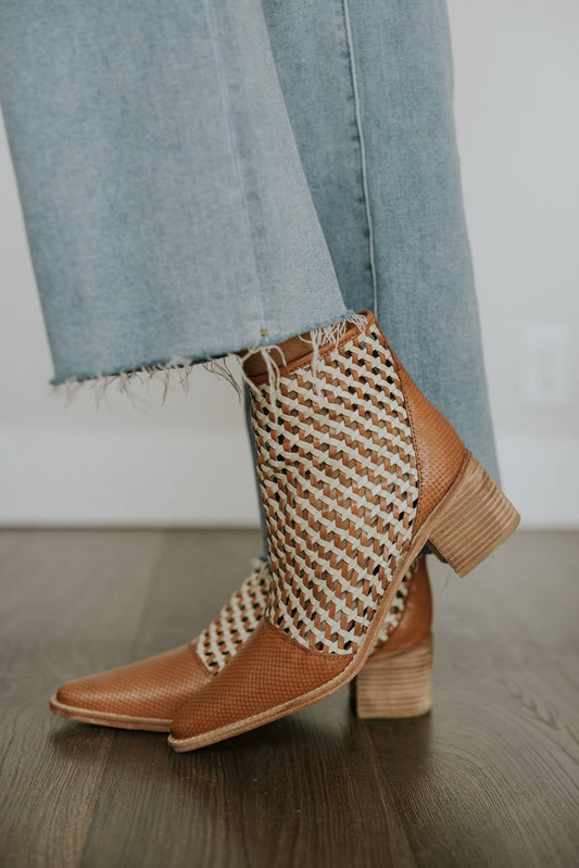 Opening Night Woven Ankle Boot