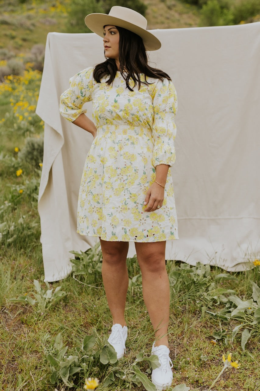 SALT Noble Grove Floral Eyelet Dress