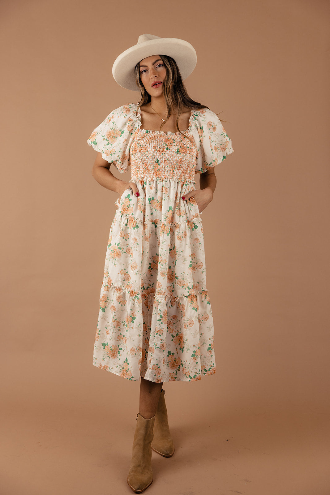 Charlotte Rose Smocked Midi