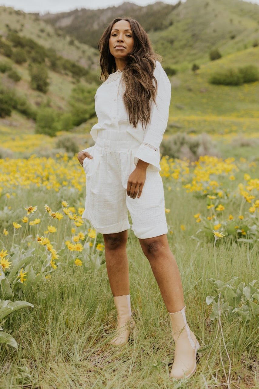 SALT River Oaks Lace Collar Blouse