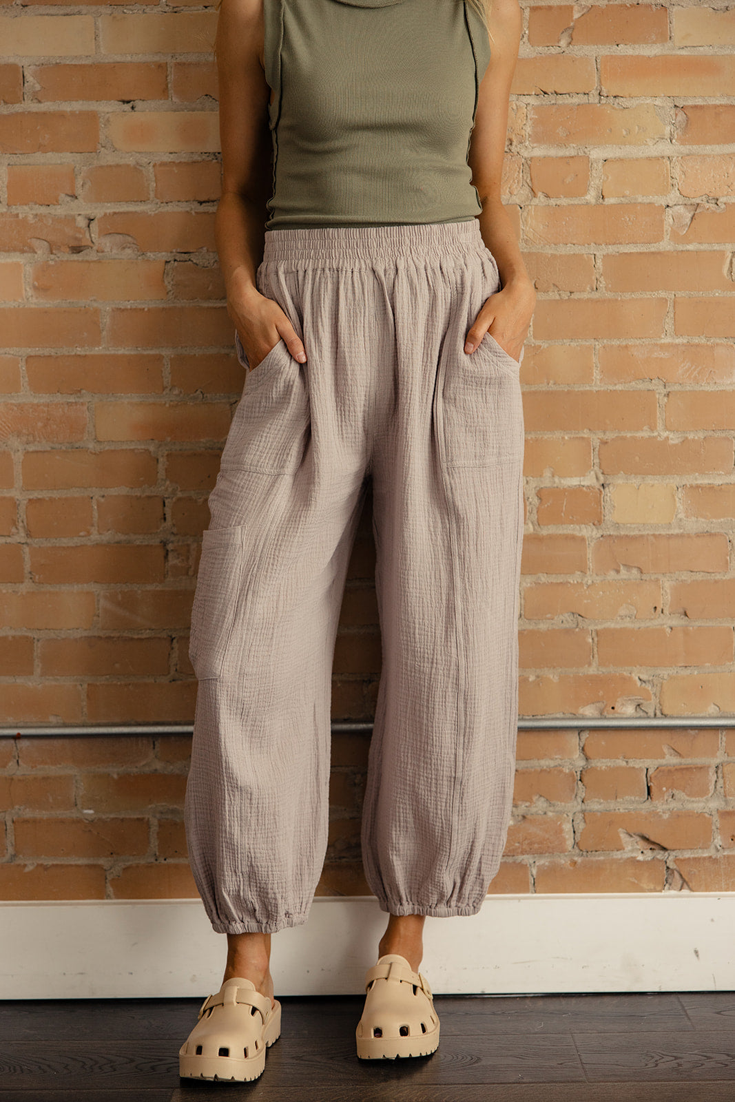 Jenya Gauze Cargo Pants