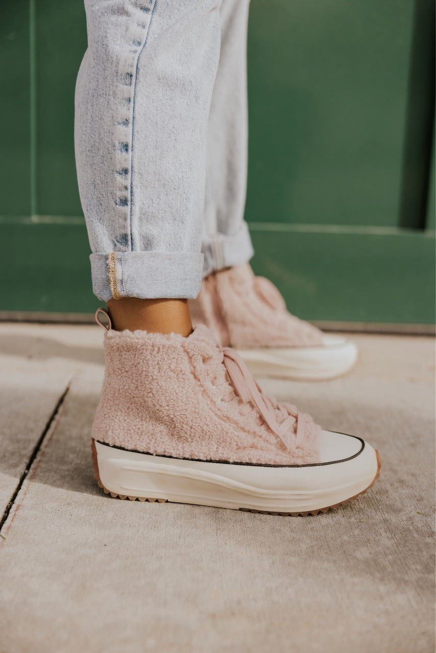 Aubrey Sherpa High Top Platform Sneakers