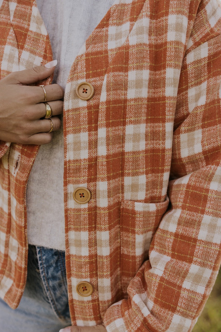 Blushing Red Plaid Jacket