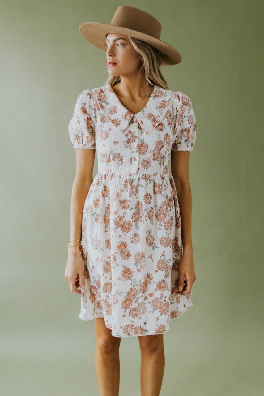 SALT Larchmont Chelsea Collar Eyelet Dress