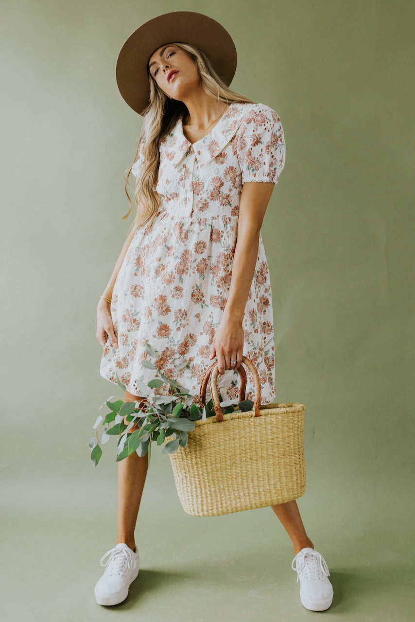 SALT Larchmont Chelsea Collar Eyelet Dress