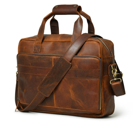 Clifford Laptop Briefcase- Brown