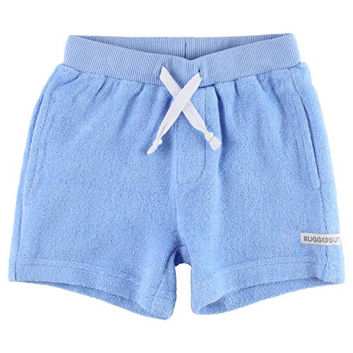 RuffleButts - Cornflower Blue Terry Knit Casual Shorts