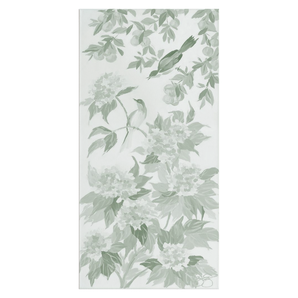 Anne, a green chinoiserie canvas wrap print