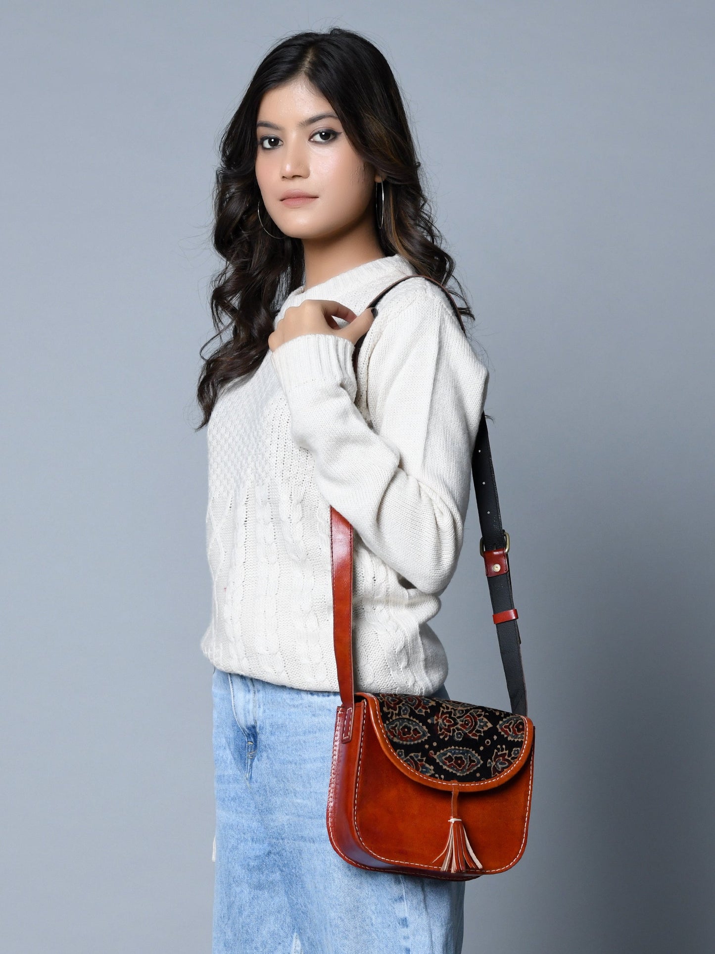 Astounding Ajrakh Ethnic Satchel