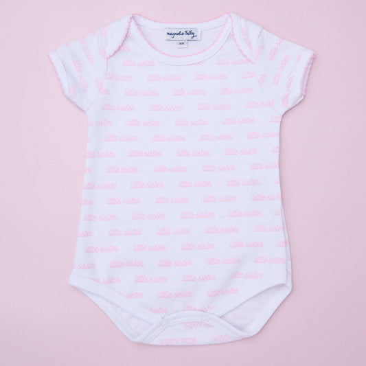 Magnolia Baby - Little Sister Print Short Sleeve Bodysuit