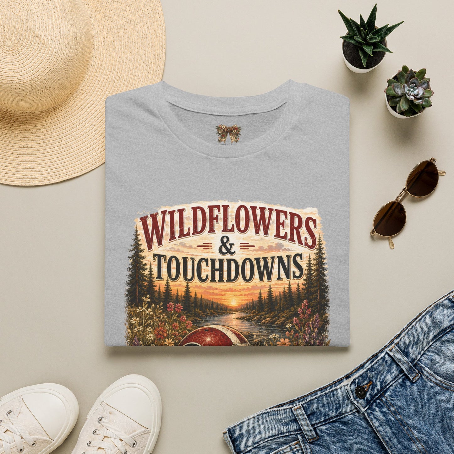 River + Pine - Womens UGA Wildflowers & Touchdowns T-Shirt — Gildan Softstyle