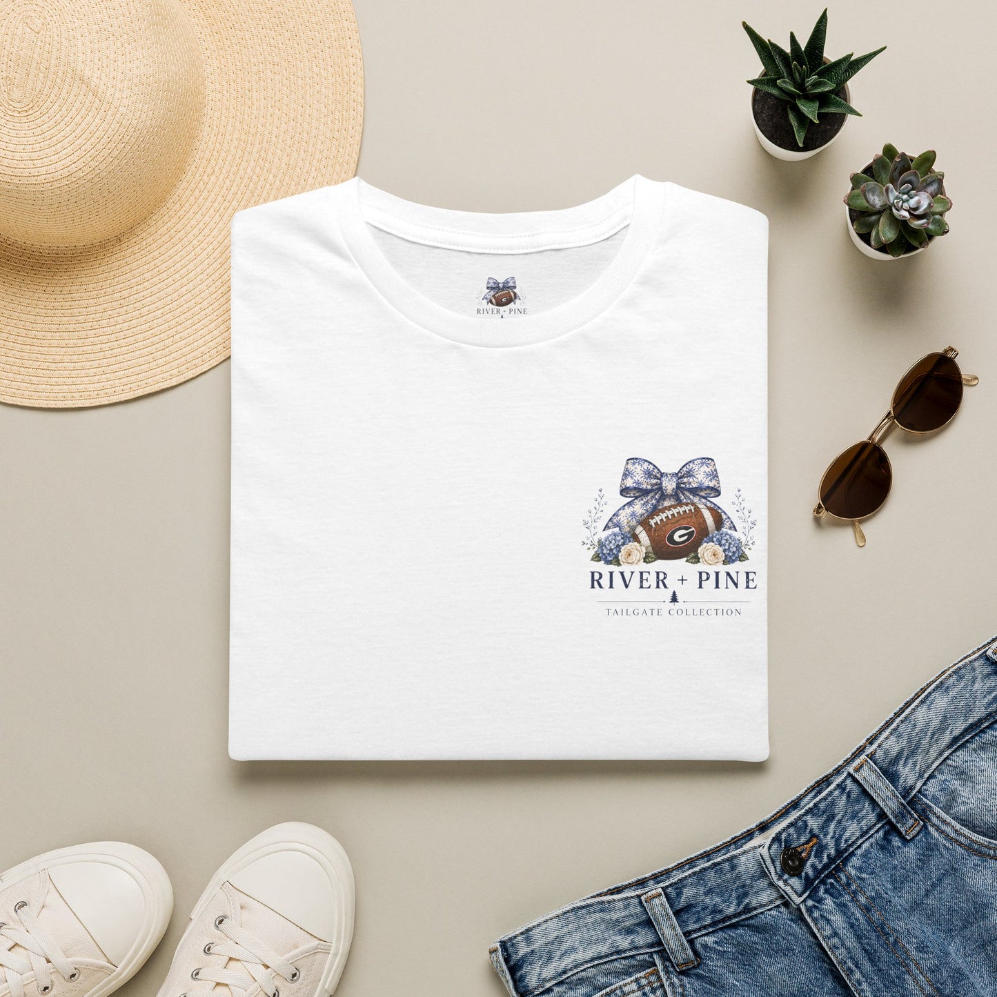 River + Pine Tailgate Collection - Gameday Garden Party Womens UGA TShirt