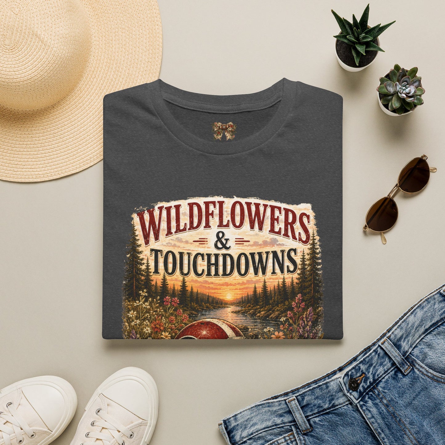 River + Pine - Womens UGA Wildflowers & Touchdowns T-Shirt — Gildan Softstyle