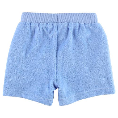 RuffleButts - Cornflower Blue Terry Knit Casual Shorts