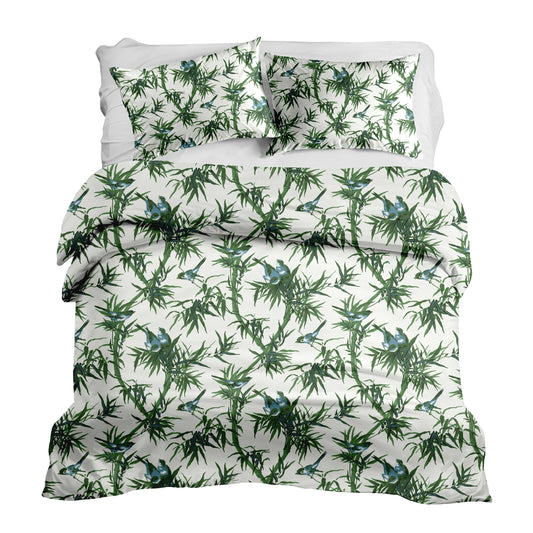 Janie in Emerald & Storm Duvet Cover