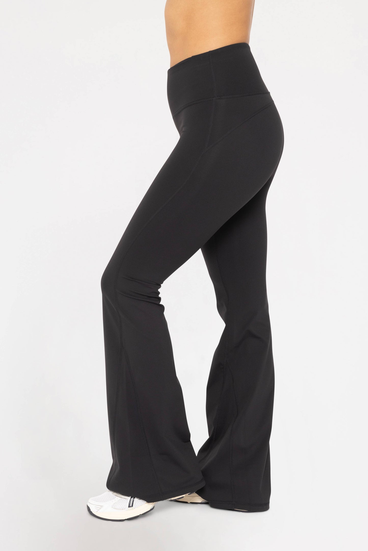 Mono B - BRONZE - Lycra-Blend High-Waisted Flare Leggings