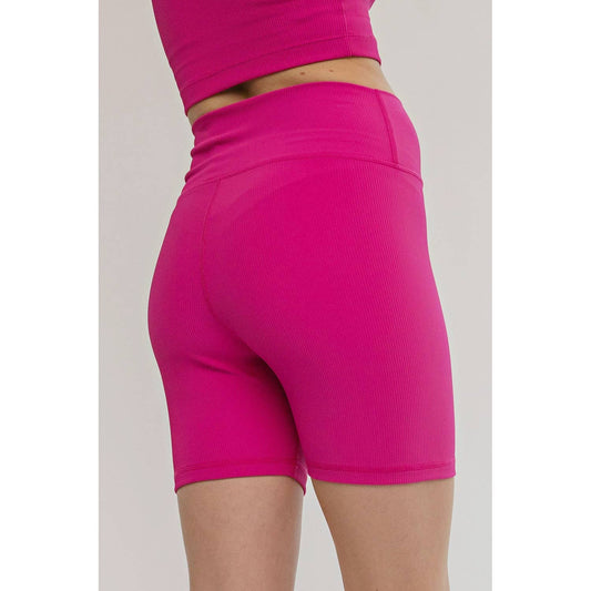 Rae Mode - NYLON RIB V WAIST BIKER PANTS