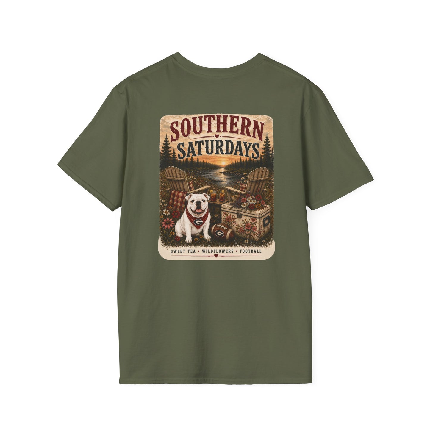 River + Pine = Southern Saturdays - UGA Womens TShirt