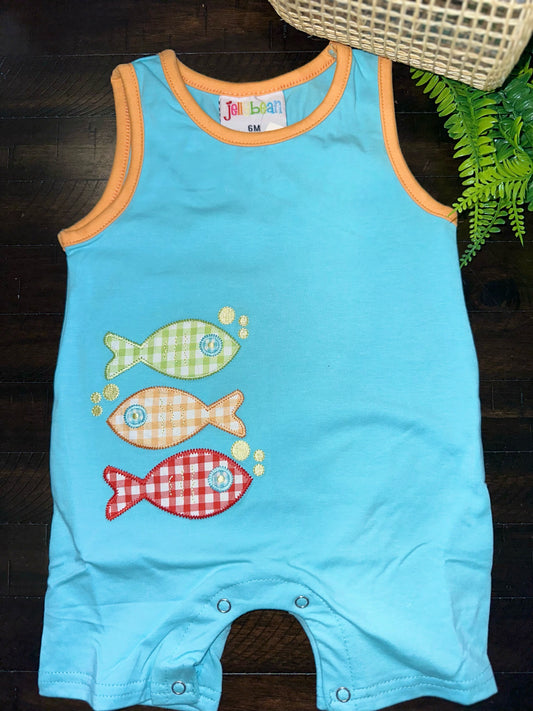 Fish Trio Appliqué Romper