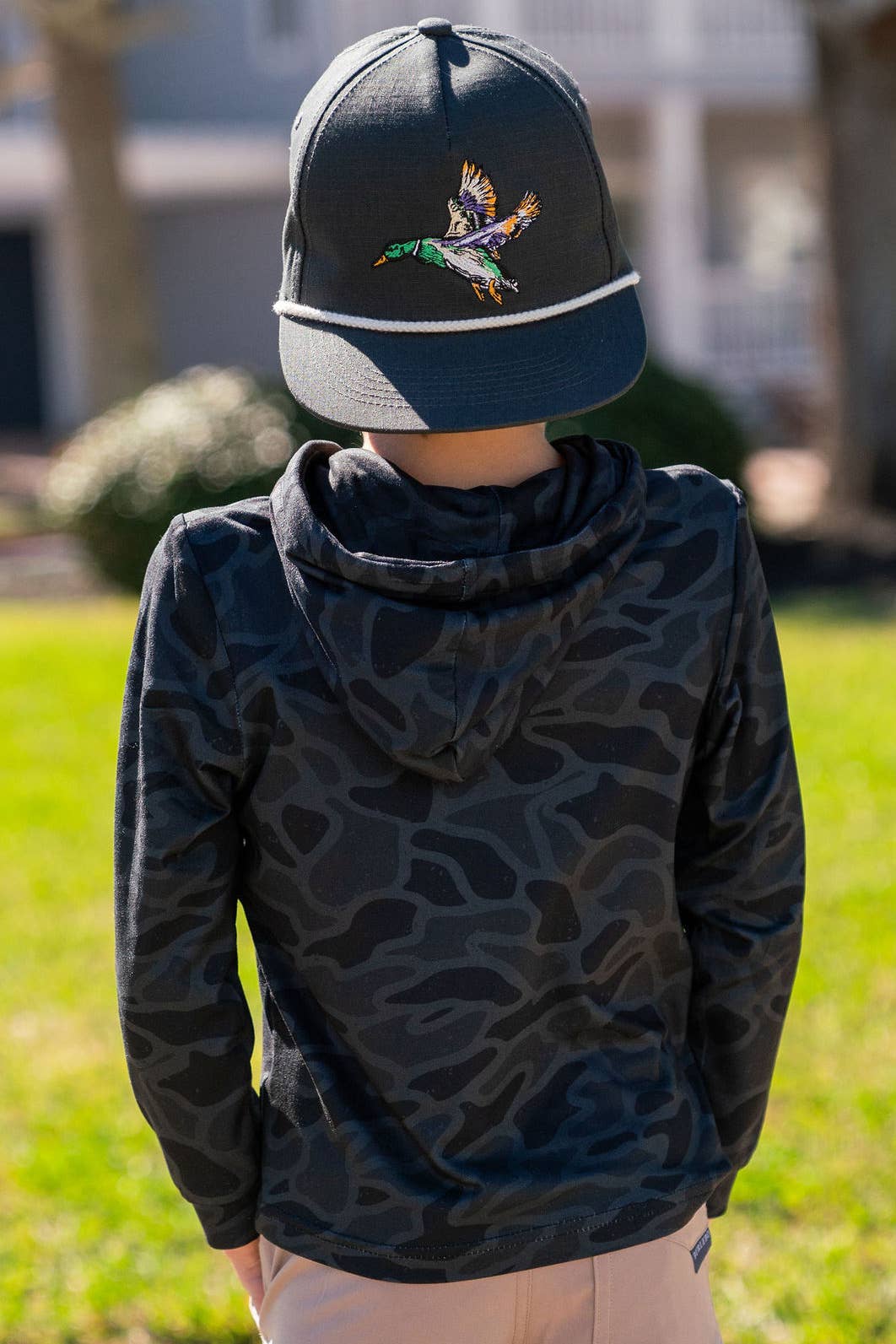 BURLEBO - Youth Performance Hoodie - Black Camo