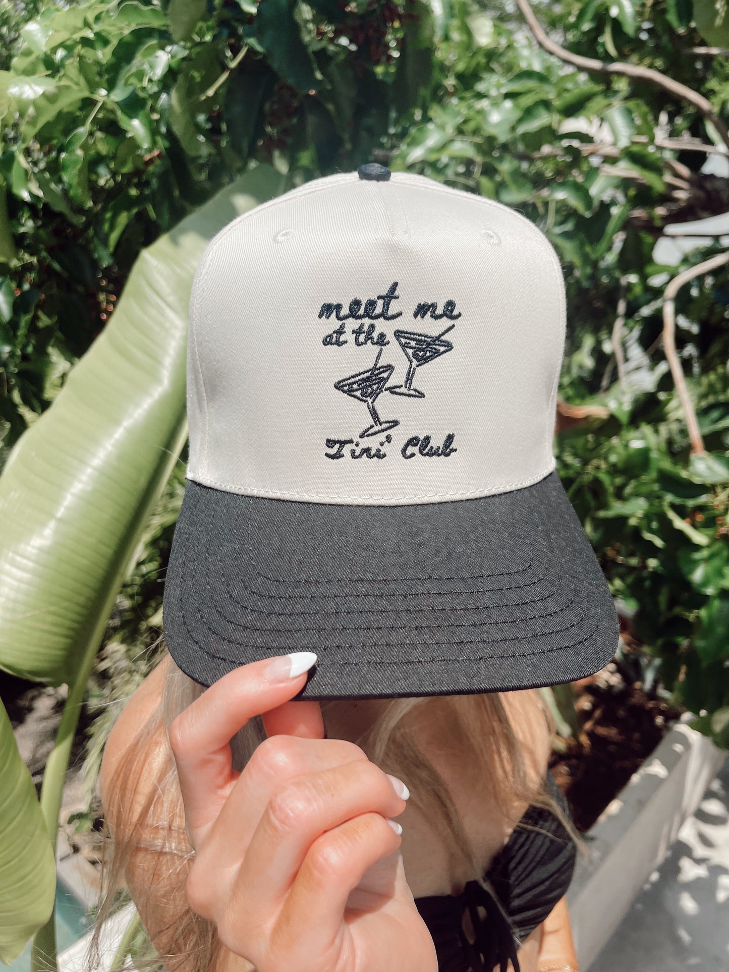 Meet Me at the Tini' Club - Black Vintage Trucker Hat - PREORDER