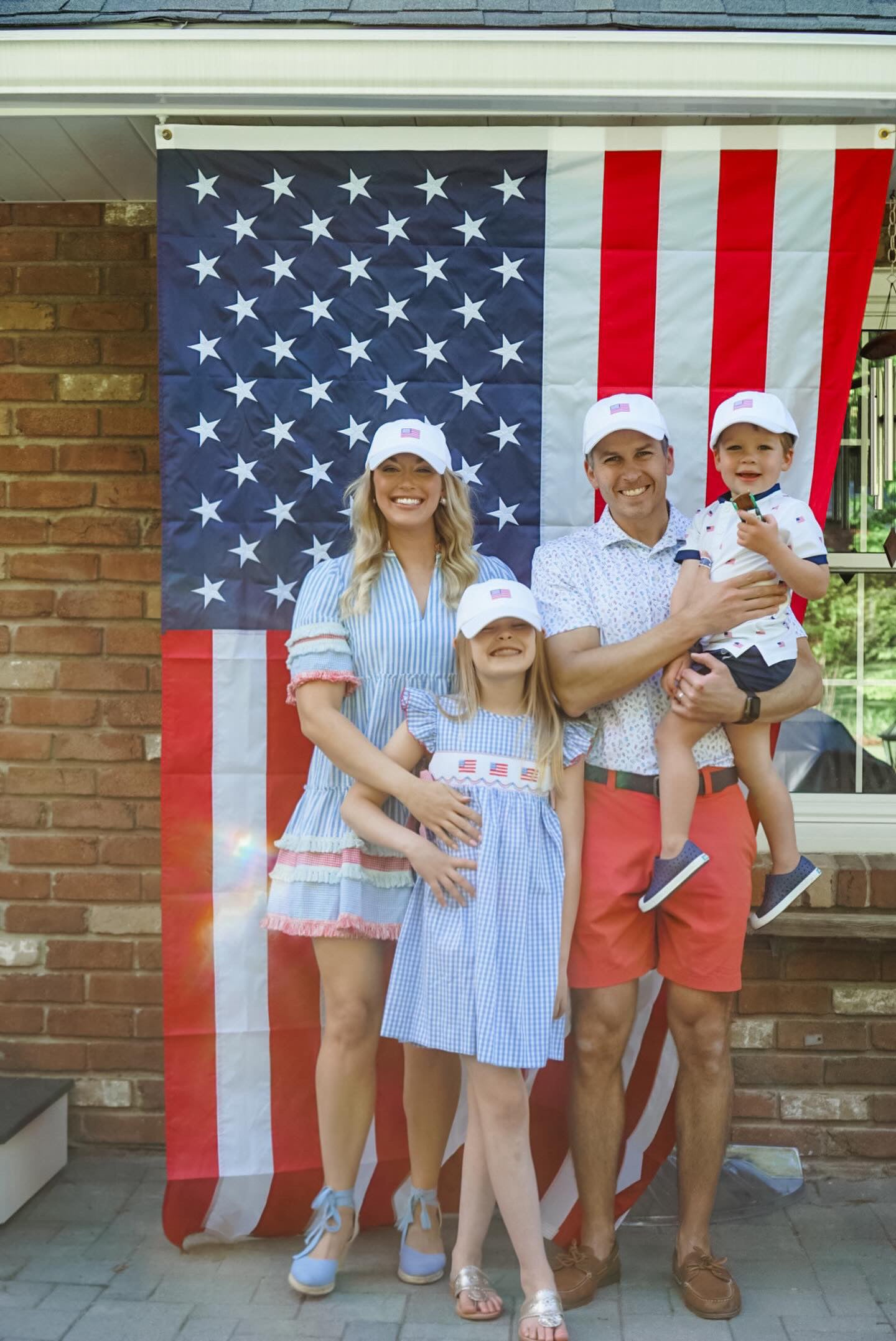 American Flag Bow Baseball Hat (Women)