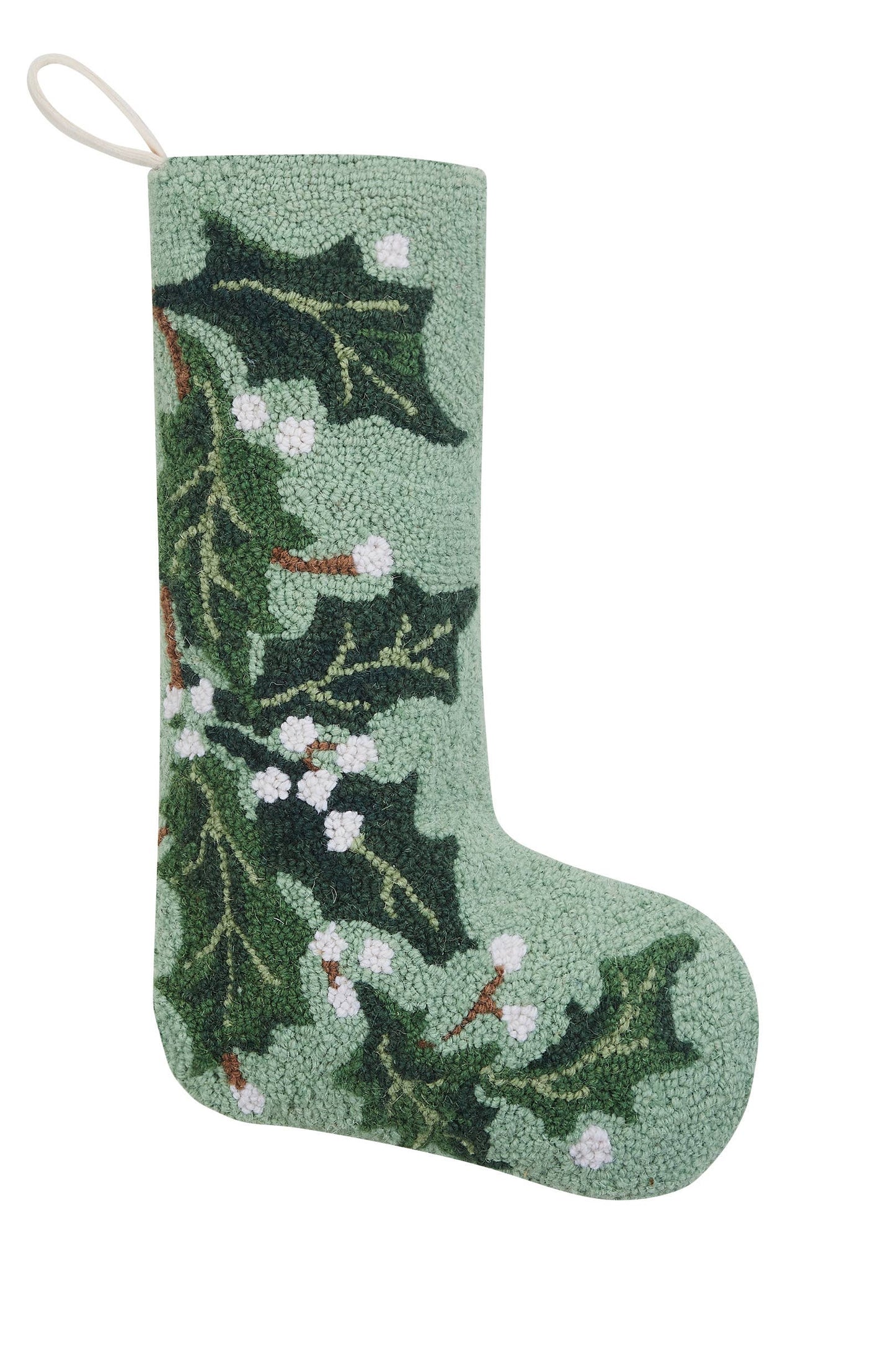 Peking Handicraft - Green Holly Hook Stocking