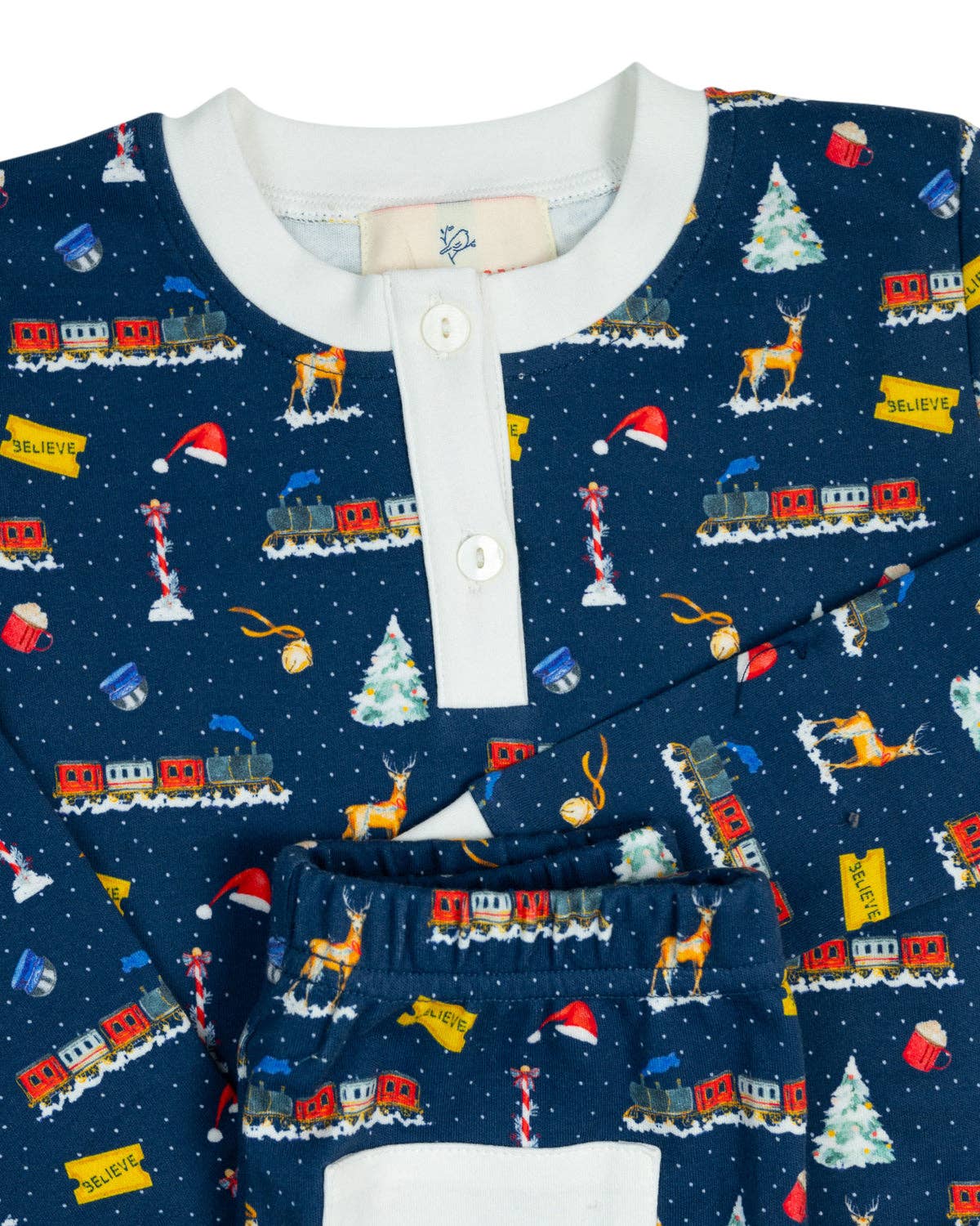 Smockingbird - Polar Express Pajama Set