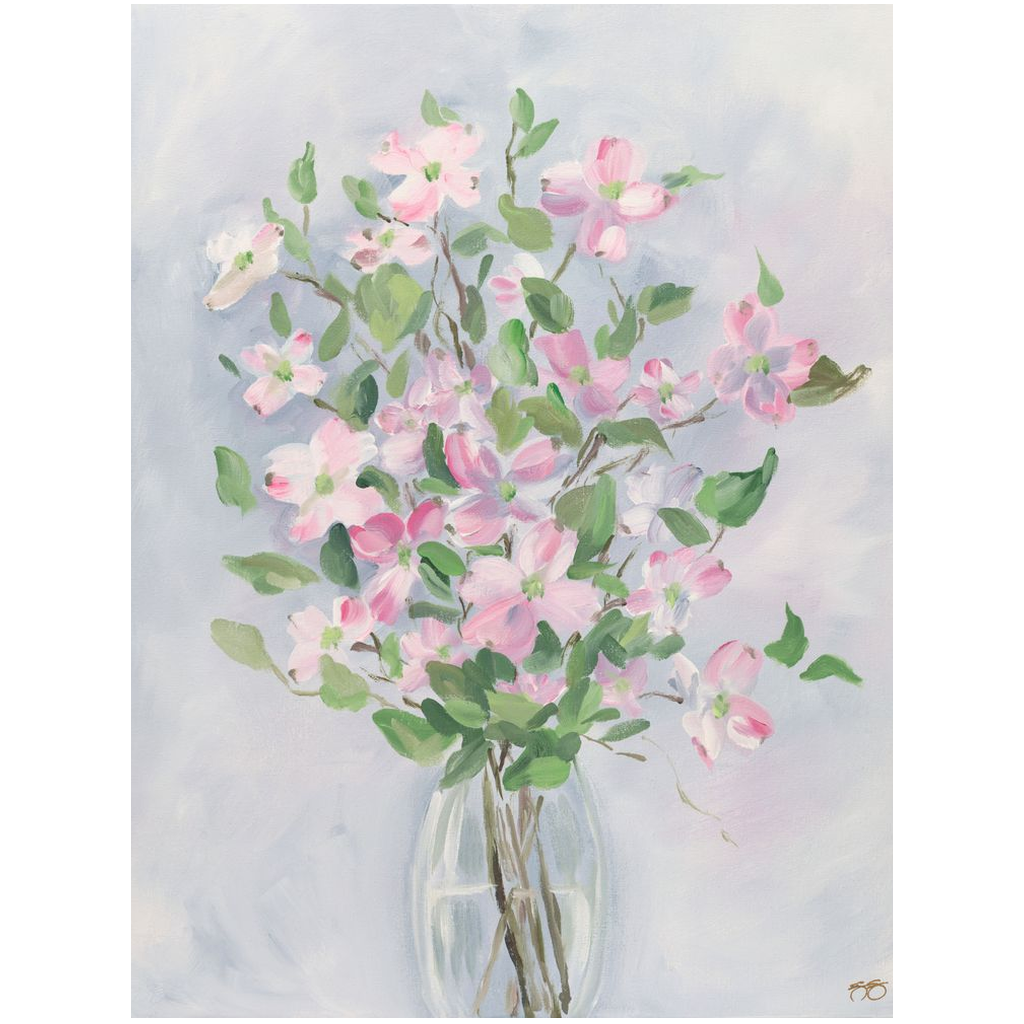 Dogwood, a fine art print on canvas