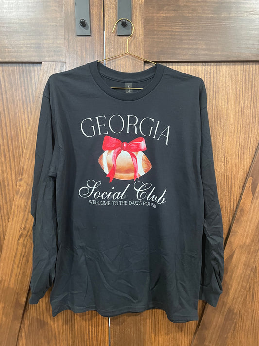 Black Long Sleeve Georgia Social Club Tee