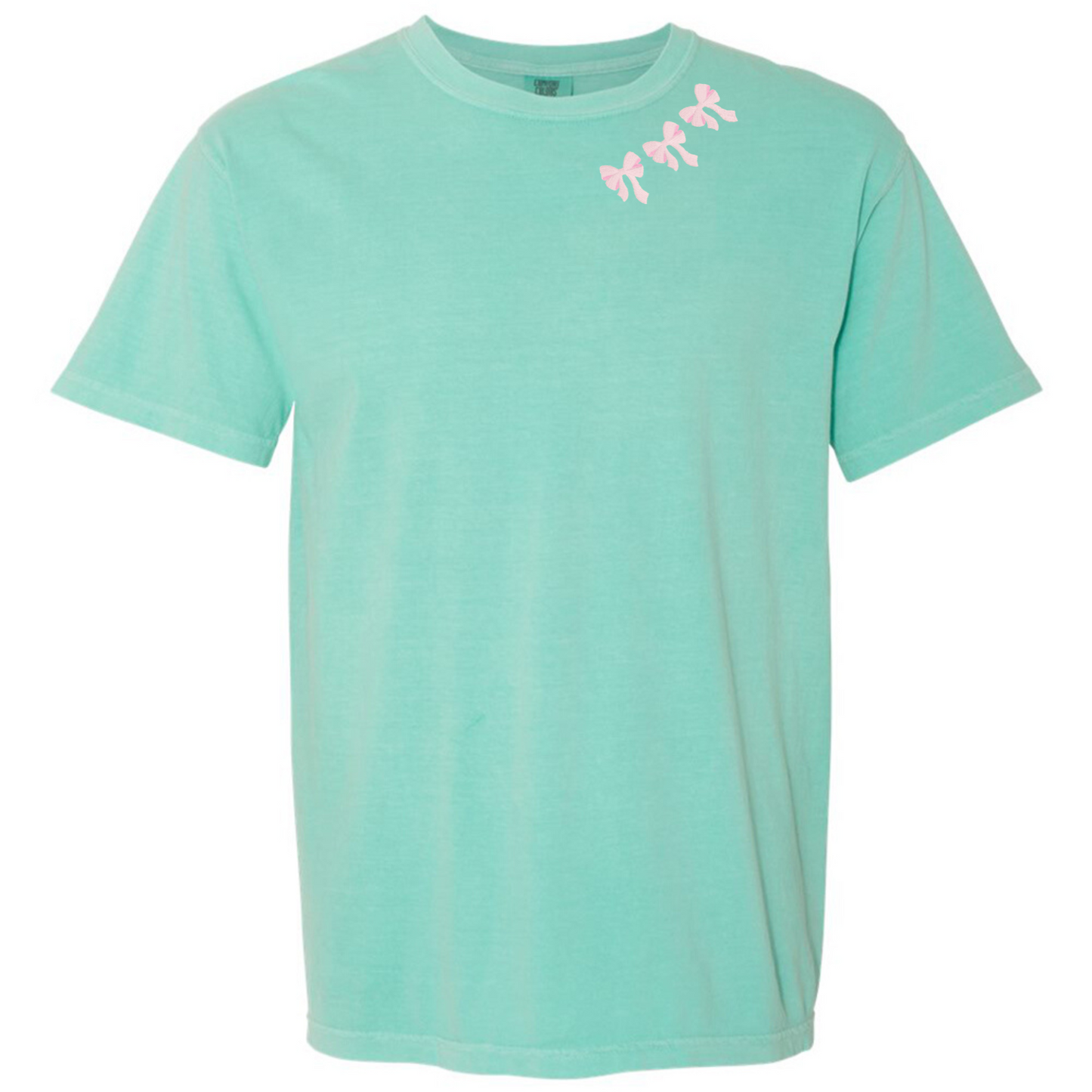 Embroidered 'Bow Collar' T-Shirt