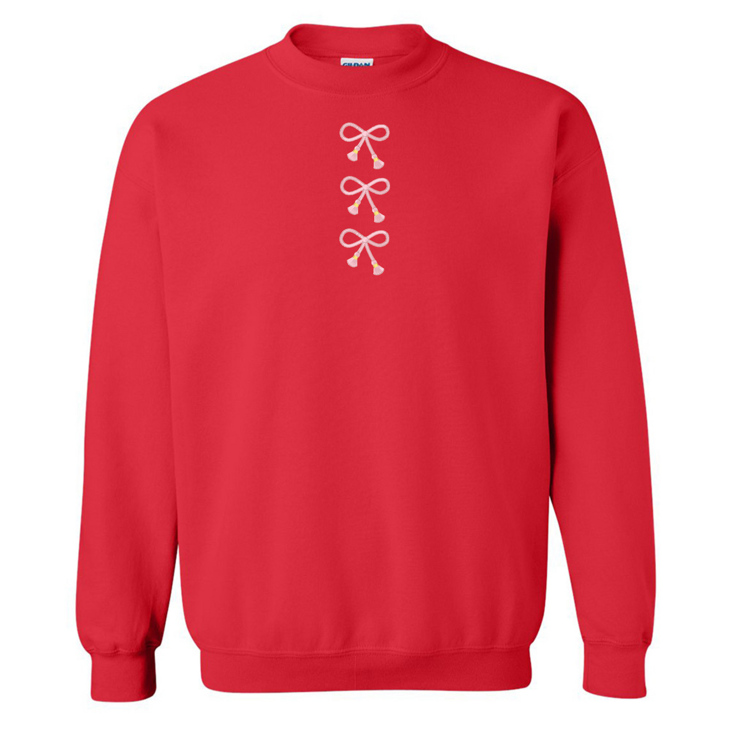 Embroidered Tasseled 'Bows' Sweatshirt