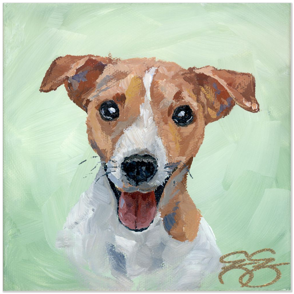 Jack Russell Terrier, a fine art print on paper