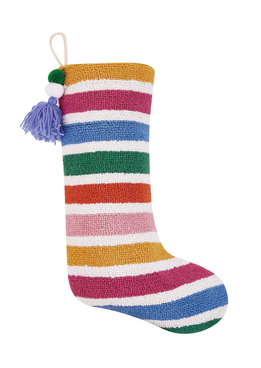 Peking Handicraft - Rainbow Stocking With Pom Pom Tassel by Ampersand