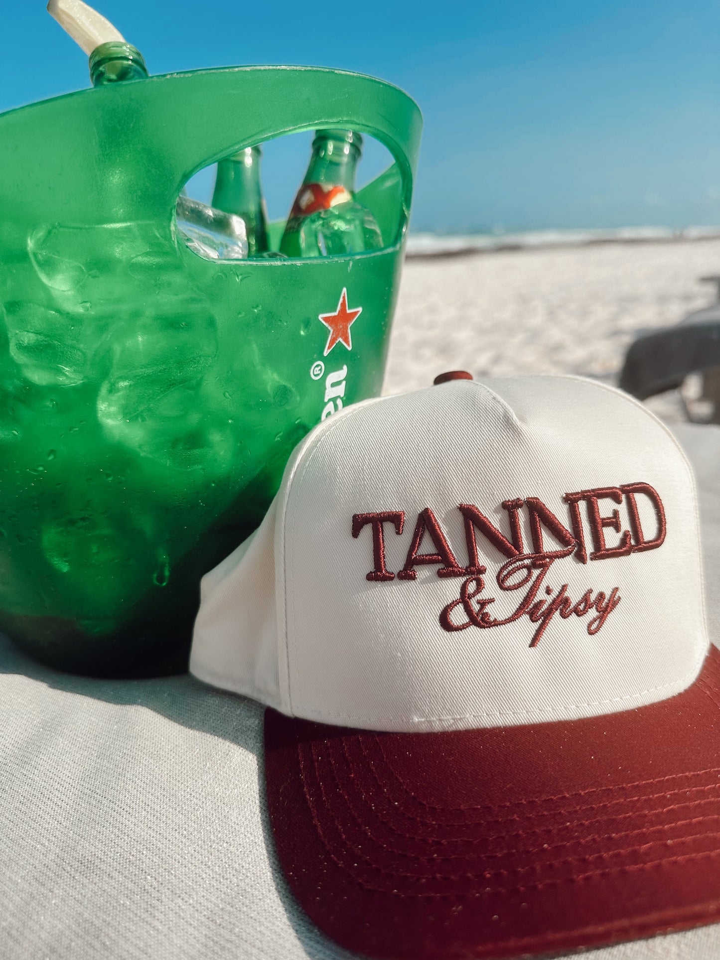 Tanned & Tipsy - Wine Vintage Trucker Hat