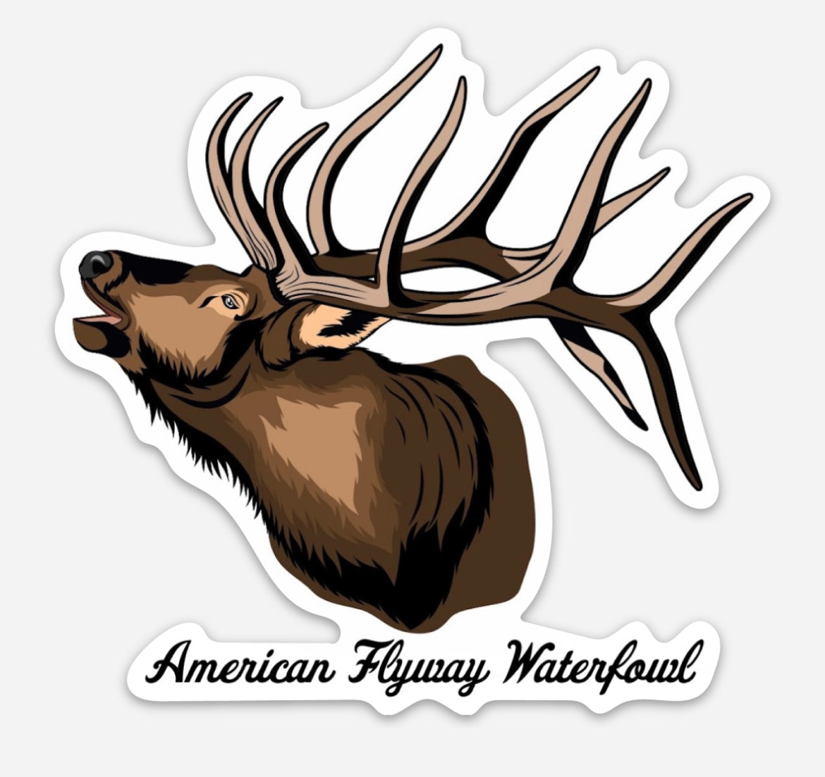 Bull Elk Sticker