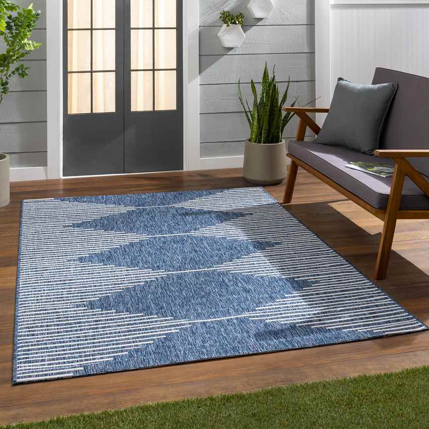 Okswerd Global Bright Blue Area Rug