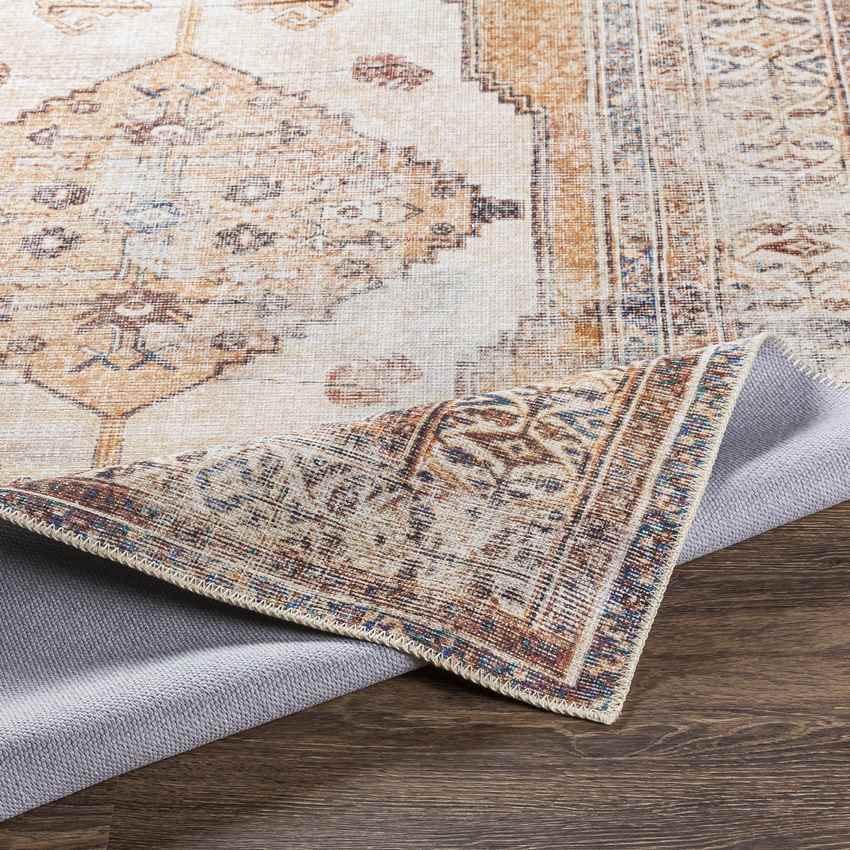 Kwadijk Traditional Camel Washable Area Rug